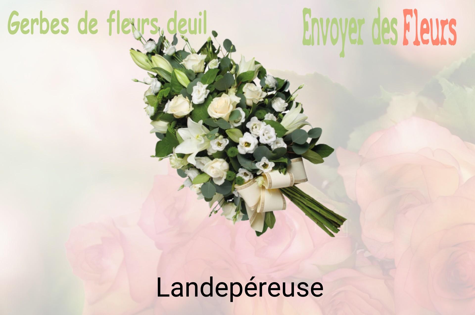 Gerbe de fleurs de deuil livrée à Landepéreuse